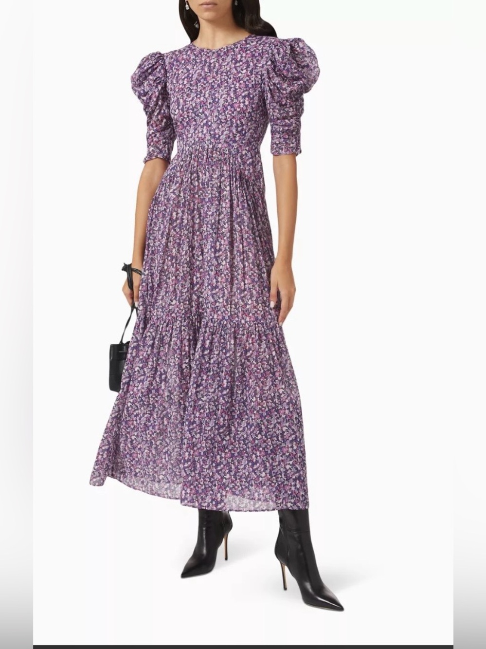 Isabel Marant Etoile - Sichelle Puff Sleeve Floral Maxi Dress -size: 38/ US 6